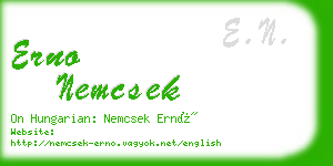 erno nemcsek business card